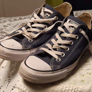 blue Converse sneakers